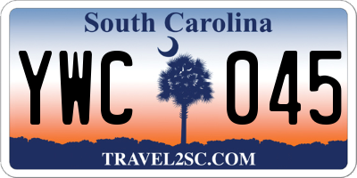 SC license plate YWC045