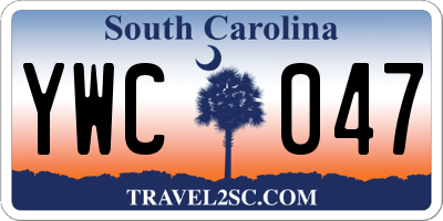 SC license plate YWC047