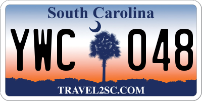 SC license plate YWC048