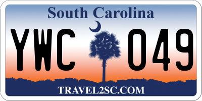 SC license plate YWC049