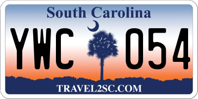 SC license plate YWC054