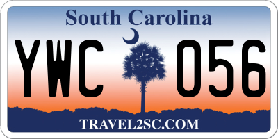 SC license plate YWC056