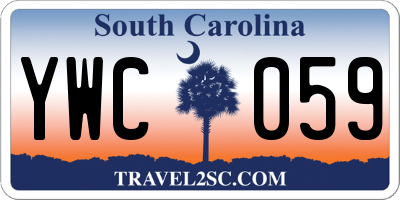 SC license plate YWC059