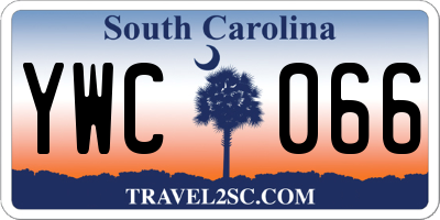 SC license plate YWC066