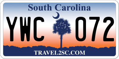 SC license plate YWC072