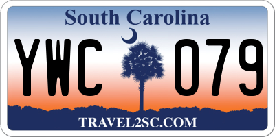 SC license plate YWC079