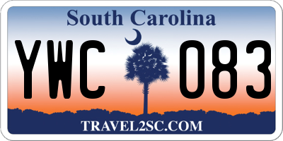 SC license plate YWC083