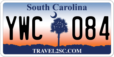 SC license plate YWC084