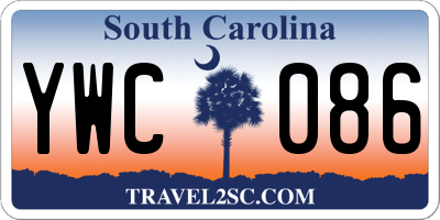 SC license plate YWC086