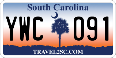 SC license plate YWC091