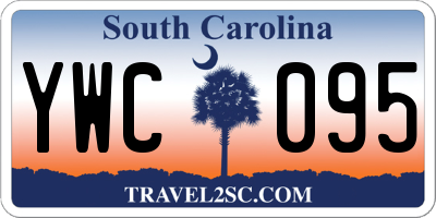SC license plate YWC095