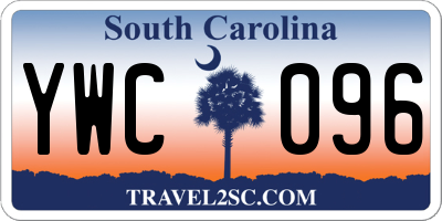 SC license plate YWC096