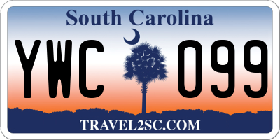 SC license plate YWC099