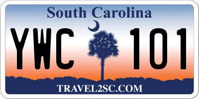 SC license plate YWC101