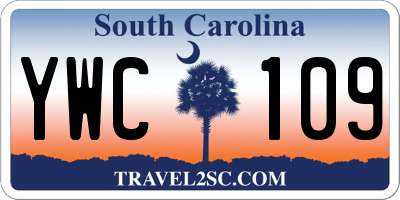 SC license plate YWC109