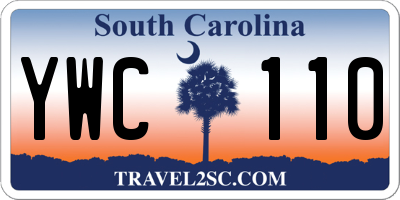 SC license plate YWC110