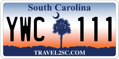 SC license plate YWC111