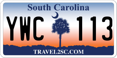 SC license plate YWC113