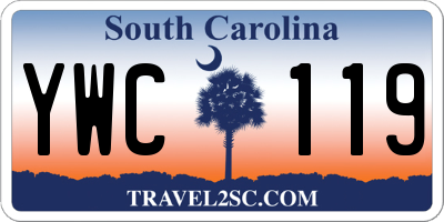 SC license plate YWC119