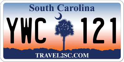 SC license plate YWC121