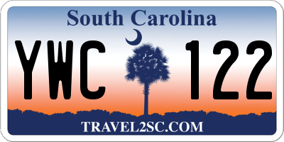 SC license plate YWC122