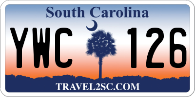 SC license plate YWC126