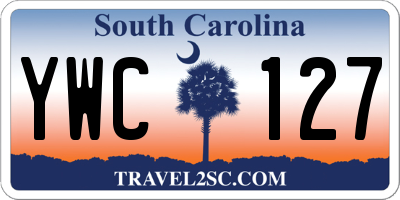 SC license plate YWC127