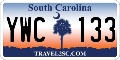 SC license plate YWC133
