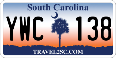 SC license plate YWC138