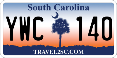 SC license plate YWC140