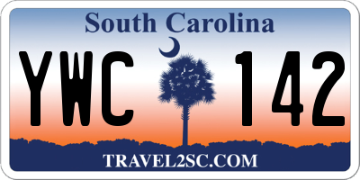 SC license plate YWC142