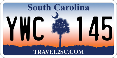 SC license plate YWC145