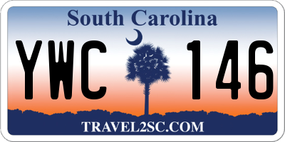 SC license plate YWC146