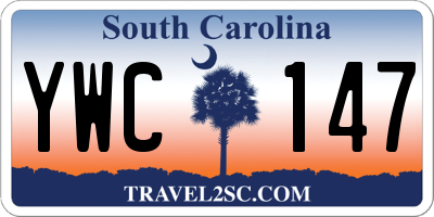 SC license plate YWC147