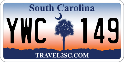 SC license plate YWC149
