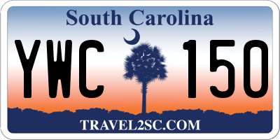 SC license plate YWC150