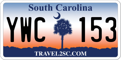 SC license plate YWC153