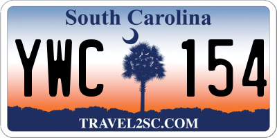 SC license plate YWC154