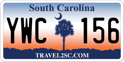 SC license plate YWC156