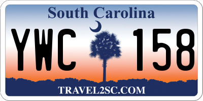 SC license plate YWC158