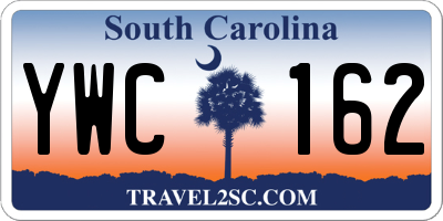 SC license plate YWC162