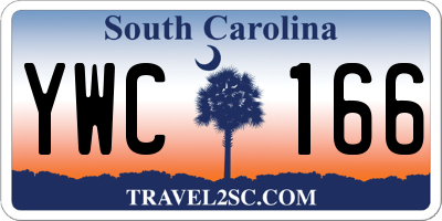 SC license plate YWC166