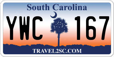 SC license plate YWC167