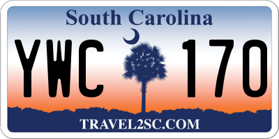 SC license plate YWC170