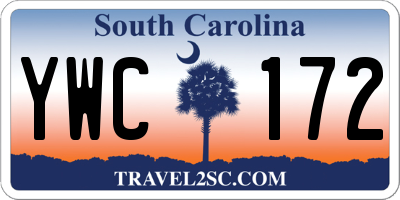 SC license plate YWC172