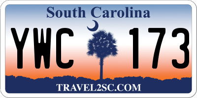 SC license plate YWC173