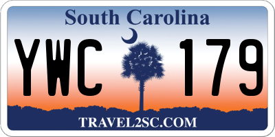 SC license plate YWC179