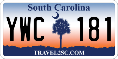 SC license plate YWC181