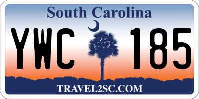 SC license plate YWC185