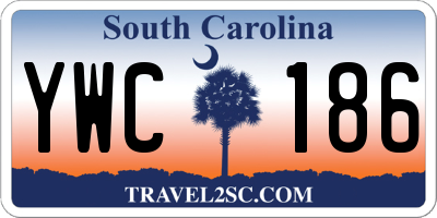 SC license plate YWC186